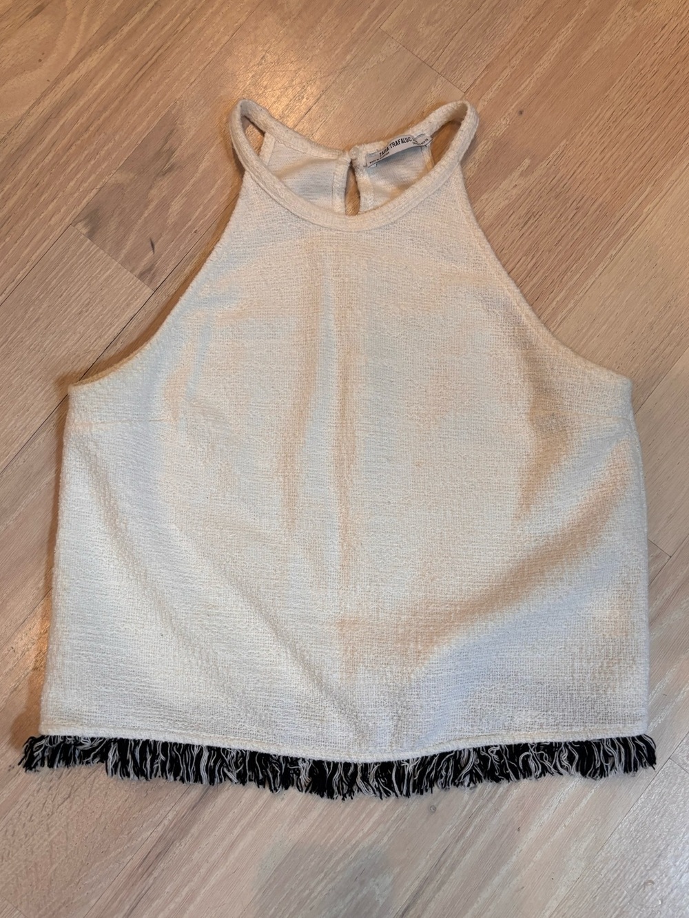Zara fringe trim top - size S